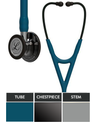 Littmann Stethoscope Cardiology IV: High Polish Smoke-Finish Chestpiece, Caribbean Blue Tube,  Mirror Stem and Smoke Headset, 27 inch, 6234