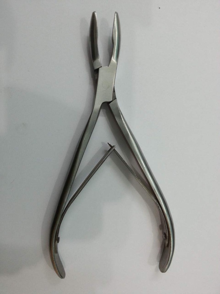 Bone nibbler single action curved